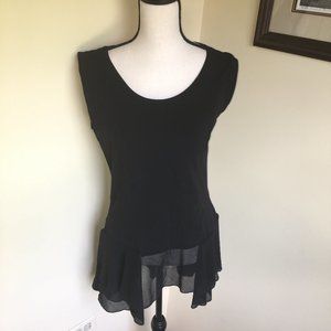 Kathleen Kirkwood Black Tunic Top